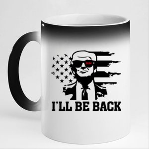 Trumpinator I'll Be Back 2024 Pro Trump 11oz Black Color Changing Mug