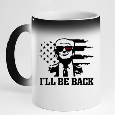 Trumpinator I'll Be Back 2024 Pro Trump 11oz Black Color Changing Mug