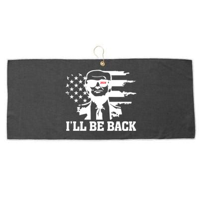 Trumpinator I'll Be Back 2024 Pro Trump Large Microfiber Waffle Golf Towel