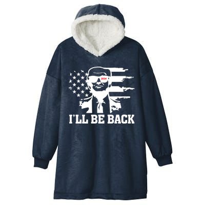 Trumpinator I'll Be Back 2024 Pro Trump Hooded Wearable Blanket