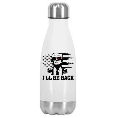 Trumpinator I'll Be Back 2024 Pro Trump Stainless Steel Insulated Water Bottle