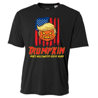 Trumpkin American Flag Make Halloween Great Again Cooling Performance Crew T-Shirt