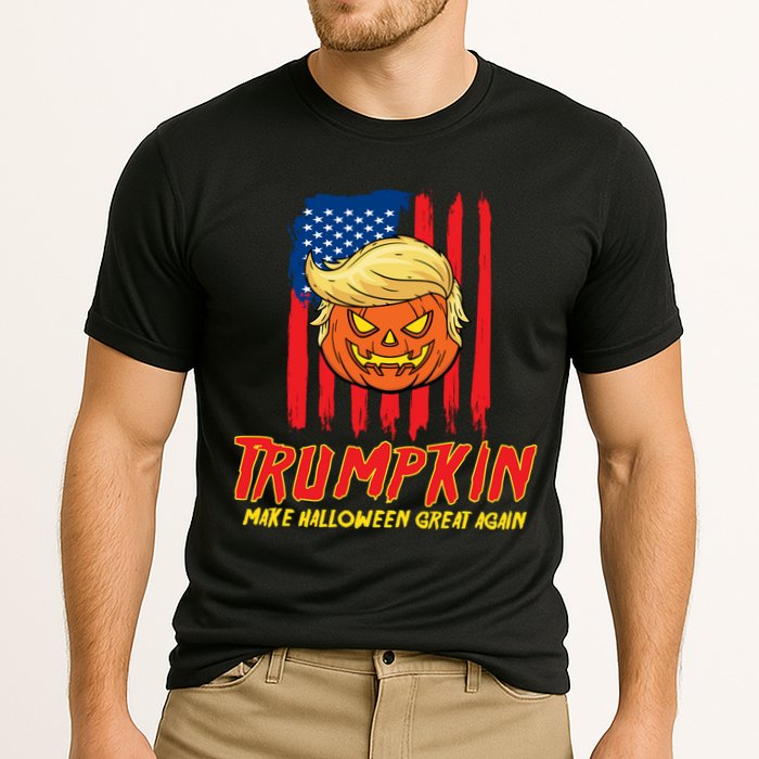 Trumpkin American Flag Make Halloween Great Again Cooling Performance Crew T-Shirt