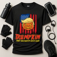 Trumpkin American Flag Make Halloween Great Again Cooling Performance Crew T-Shirt