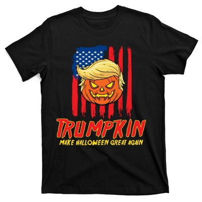 Trumpkin American Flag Make Halloween Great Again T-Shirt