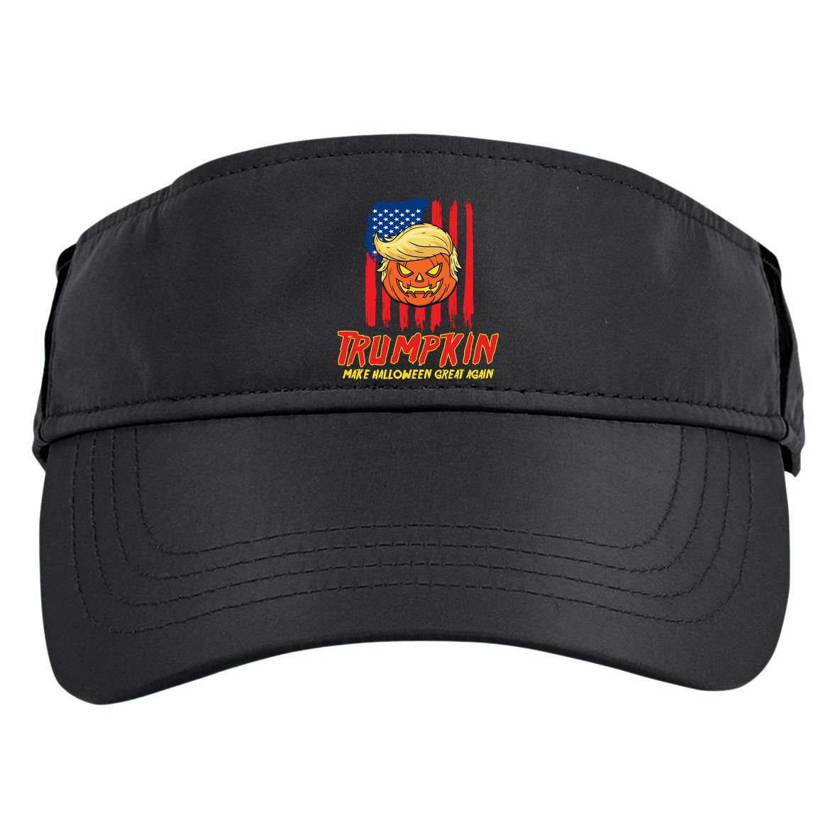 Trumpkin American Flag Make Halloween Great Again Adult Drive Performance Visor