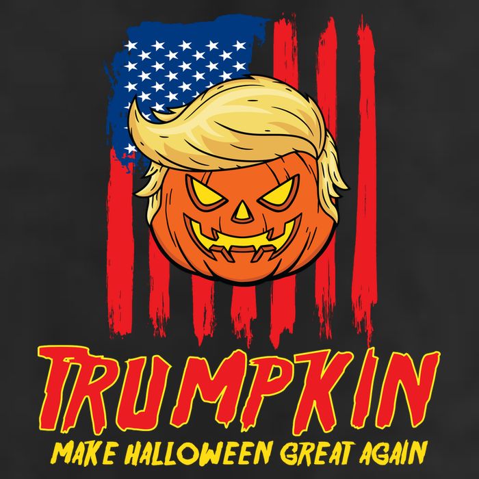Trumpkin American Flag Make Halloween Great Again Adult Drive Performance Visor