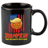 Trumpkin American Flag Make Halloween Great Again 11oz C Handle Ceramic Mug