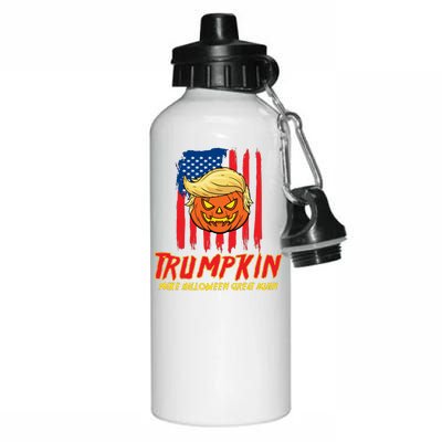 Trumpkin American Flag Make Halloween Great Again Aluminum Water Bottle