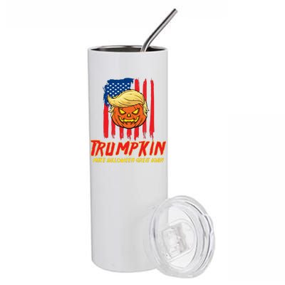 Trumpkin American Flag Make Halloween Great Again Stainless Steel Tumbler