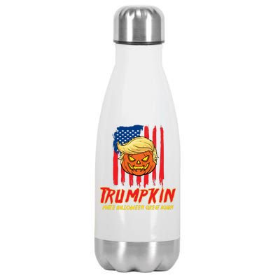 Trumpkin American Flag Make Halloween Great Again Stainless Steel Insulated Water Bottle