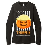 Trumpkin Donald Trump Funny Halloween Womens CVC Long Sleeve Shirt