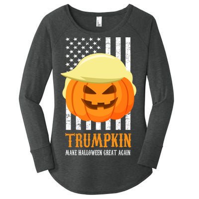 Trumpkin Donald Trump Funny Halloween Women's Perfect Tri Tunic Long Sleeve Shirt