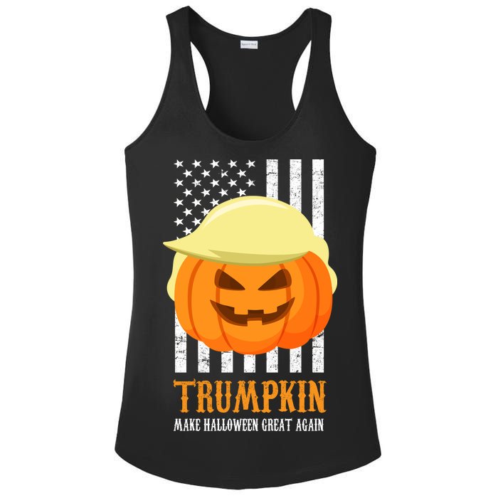 Trumpkin Donald Trump Funny Halloween Ladies PosiCharge Competitor Racerback Tank