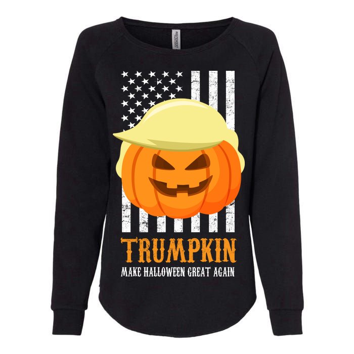 Trumpkin Donald Trump Funny Halloween Womens California Wash Sweatshirt