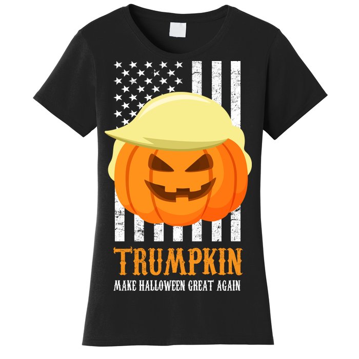 Trumpkin Donald Trump Funny Halloween Women's T-Shirt