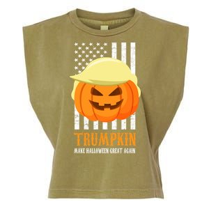 Trumpkin Donald Trump Funny Halloween Garment-Dyed Women's Muscle Tee