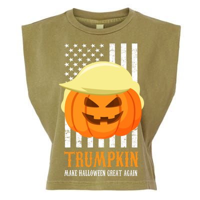 Trumpkin Donald Trump Funny Halloween Garment-Dyed Women's Muscle Tee