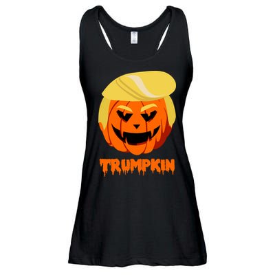Trumpkin Funny Donald Trump Pumpkin Ladies Essential Flowy Tank