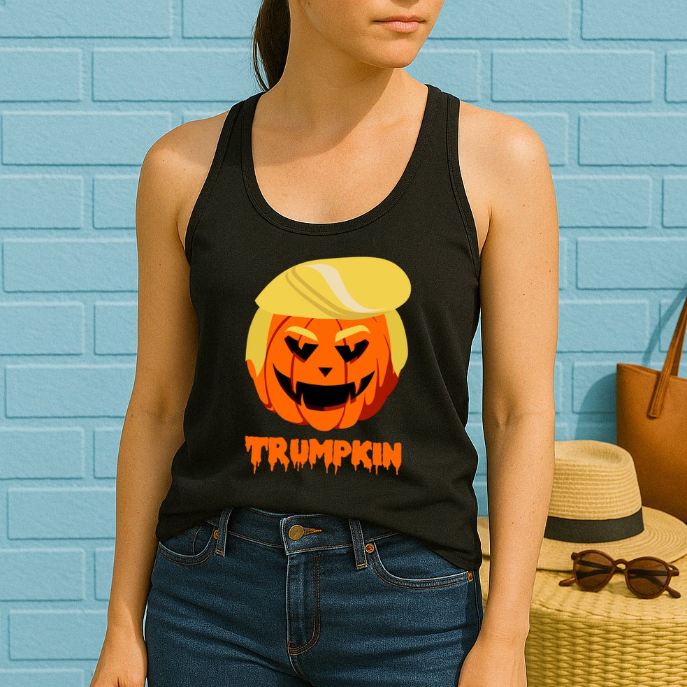 Trumpkin Funny Donald Trump Pumpkin Womens Tank Top