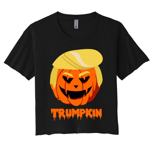 Trumpkin Funny Donald Trump Pumpkin Crop Top