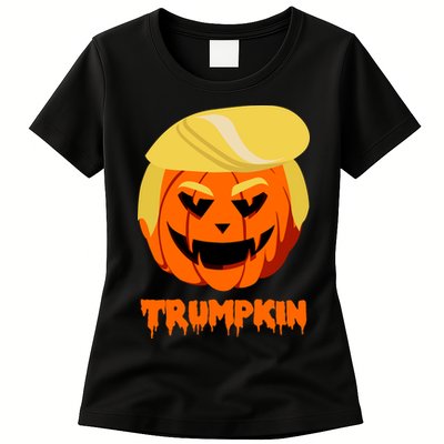 Trumpkin Funny Donald Trump Pumpkin Womens T-Shirt