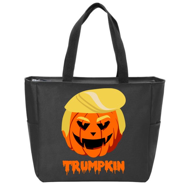 Trumpkin Funny Donald Trump Pumpkin Zip Tote Bag