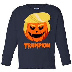 Trumpkin Funny Donald Trump Pumpkin Toddler Long Sleeve Shirt