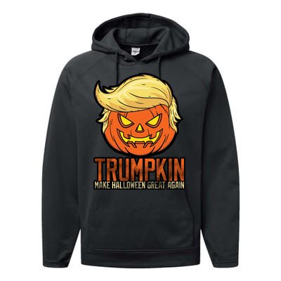 Trumpkin Make Halloween Great Again Performance Fleece Hoodie