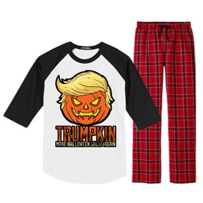 Trumpkin Make Halloween Great Again Raglan Sleeve Pajama Set