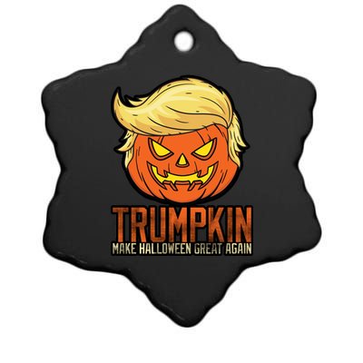 Trumpkin Make Halloween Great Again Ceramic Star Ornament