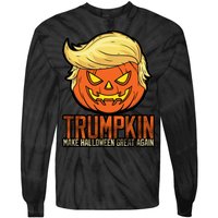 Trumpkin Make Halloween Great Again Tie-Dye Long Sleeve Shirt