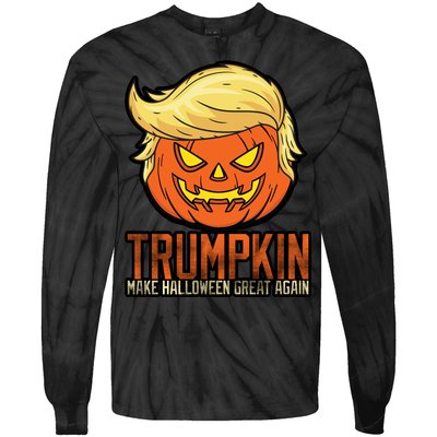 Trumpkin Make Halloween Great Again Tie-Dye Long Sleeve Shirt