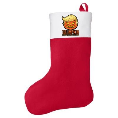 Trumpkin Make Halloween Great Again Felt Holiday Christmas Stocking