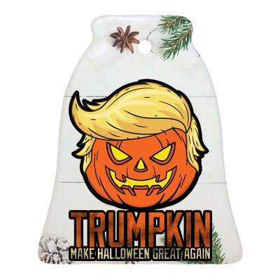 Trumpkin Make Halloween Great Again Ceramic Bell Ornament