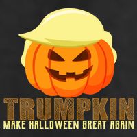 Trumpkin Make Halloween Great Again Donald Trump 7 Panel Mesh Trucker Snapback Hat