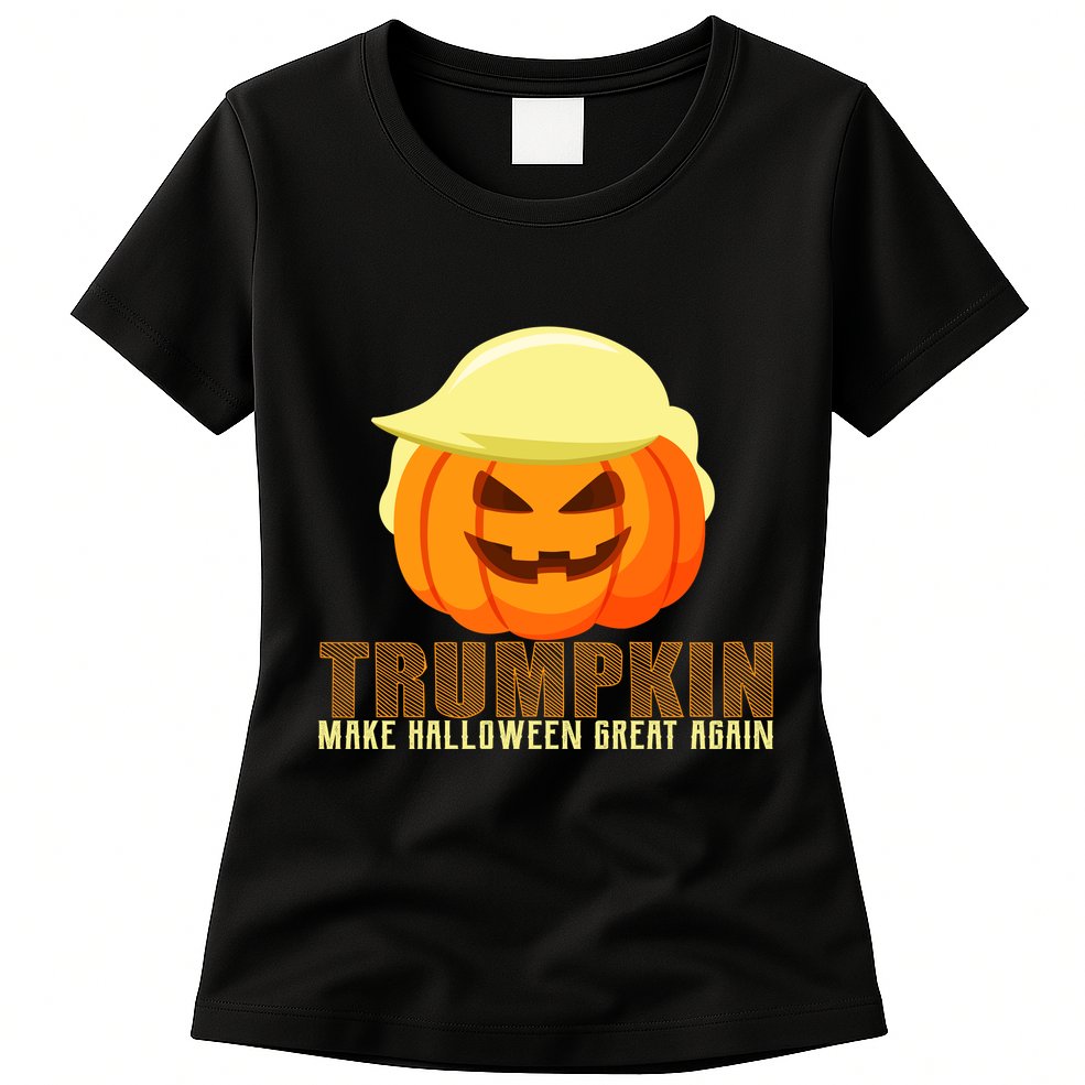Trumpkin Make Halloween Great Again Donald Trump Womens T-Shirt
