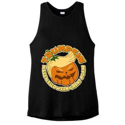 Trumpkin Make Halloween Great Again Fun Pumpkin Ladies PosiCharge Tri-Blend Wicking Tank