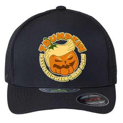 Trumpkin Make Halloween Great Again Fun Pumpkin Flexfit Unipanel Trucker Cap