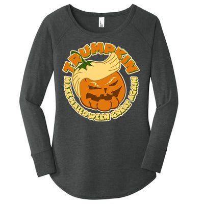 Trumpkin Make Halloween Great Again Fun Pumpkin Women's Perfect Tri Tunic Long Sleeve Shirt