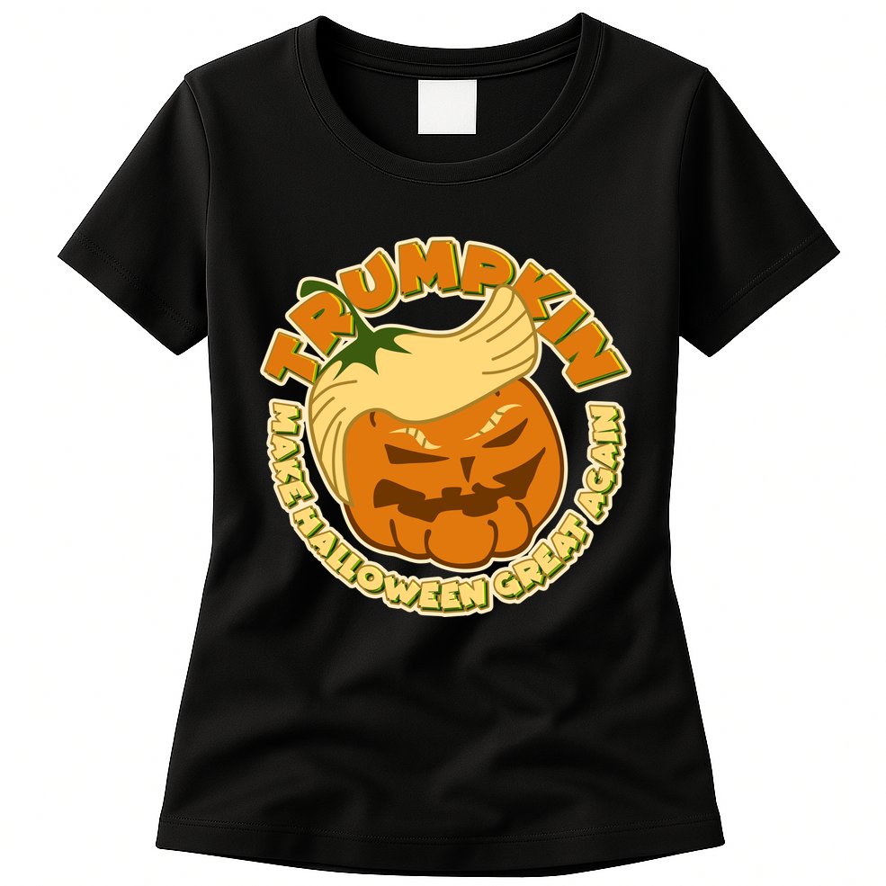 Trumpkin Make Halloween Great Again Fun Pumpkin Womens T-Shirt