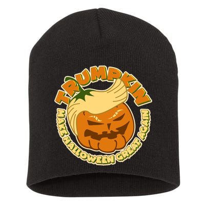 Trumpkin Make Halloween Great Again Fun Pumpkin Short Acrylic Beanie