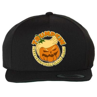 Trumpkin Make Halloween Great Again Fun Pumpkin Wool Snapback Cap