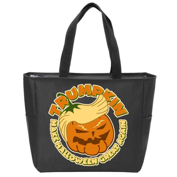 Trumpkin Make Halloween Great Again Fun Pumpkin Zip Tote Bag