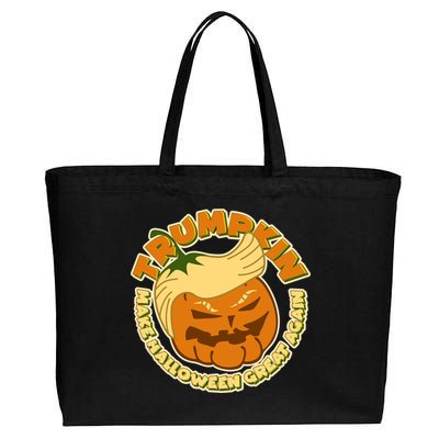 Trumpkin Make Halloween Great Again Fun Pumpkin Cotton Canvas Jumbo Tote