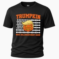 Trumpkin Make Halloween Great Again Skull Bone Flag Cooling Performance Crew T-Shirt