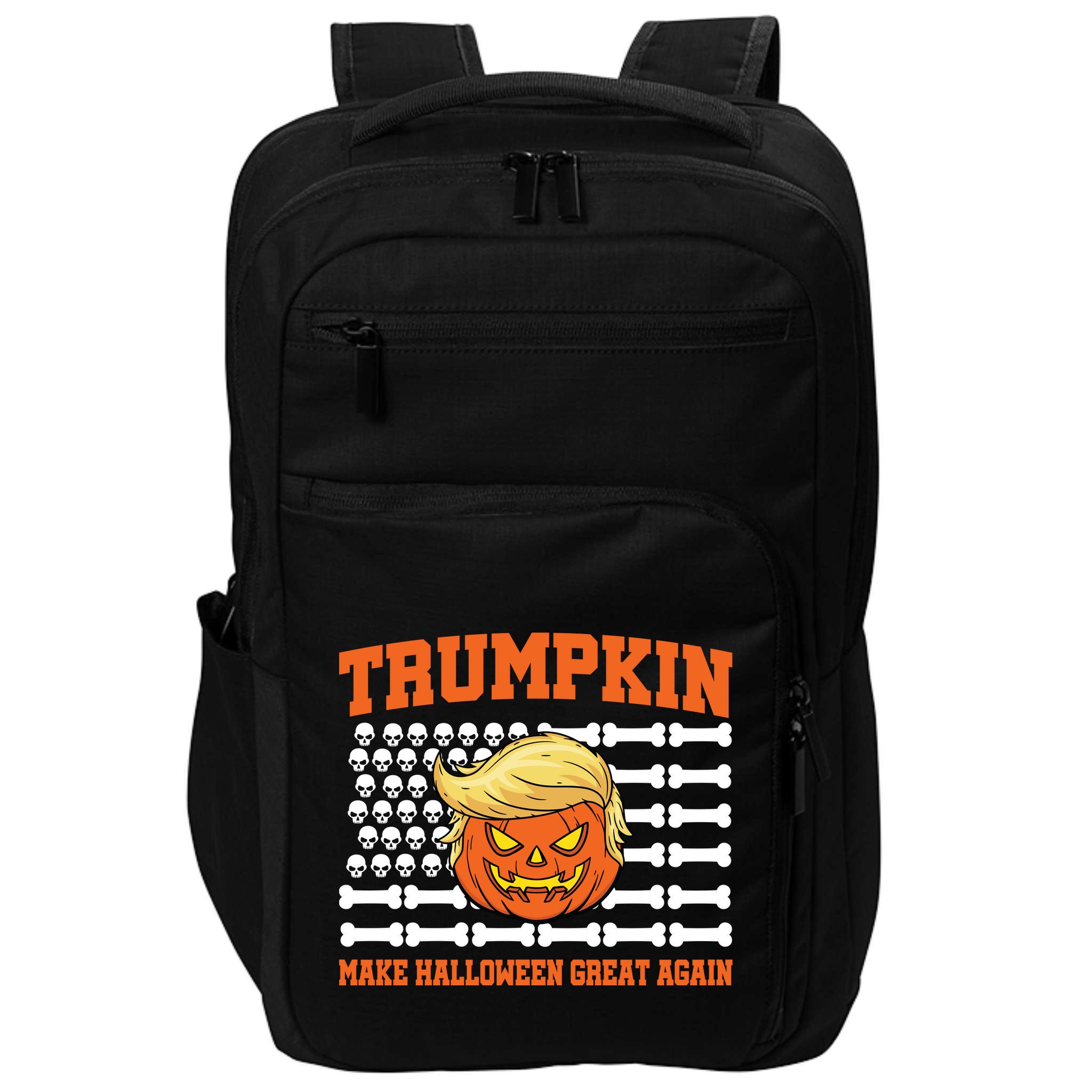 Trumpkin Make Halloween Great Again Skull Bone Flag Impact Tech Backpack