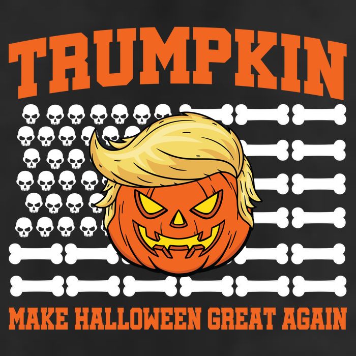 Trumpkin Make Halloween Great Again Skull Bone Flag Adult Drive Performance Visor