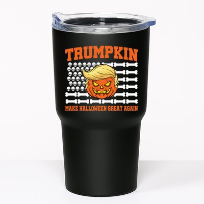 Trumpkin Make Halloween Great Again Skull Bone Flag Tumbler