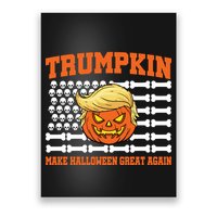 Trumpkin Make Halloween Great Again Skull Bone Flag Poster